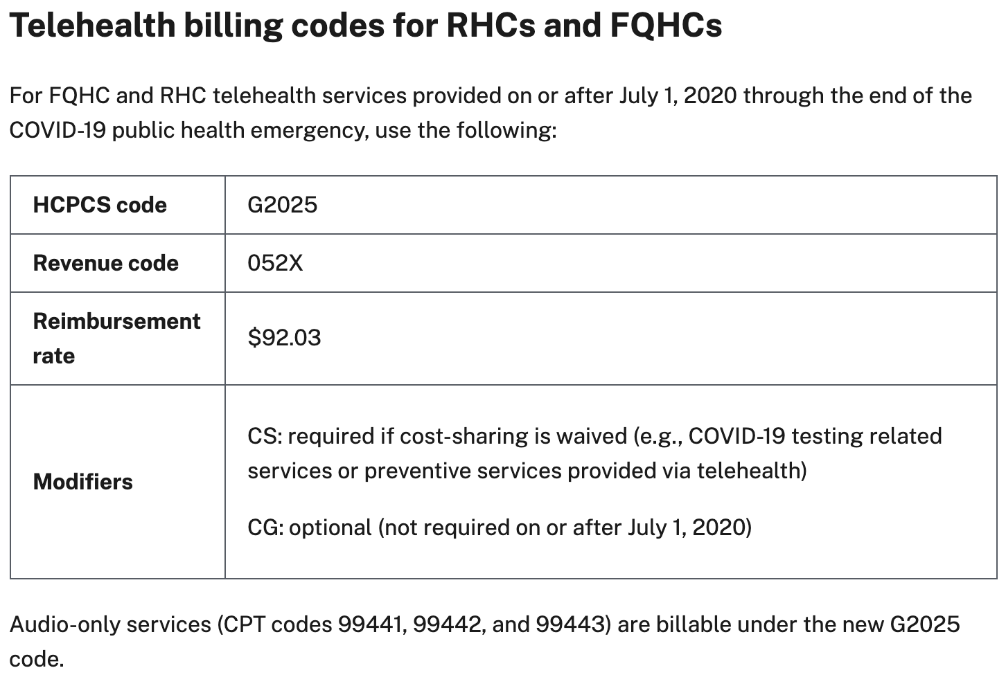 Screenshot from Telehealth.HHS.gov